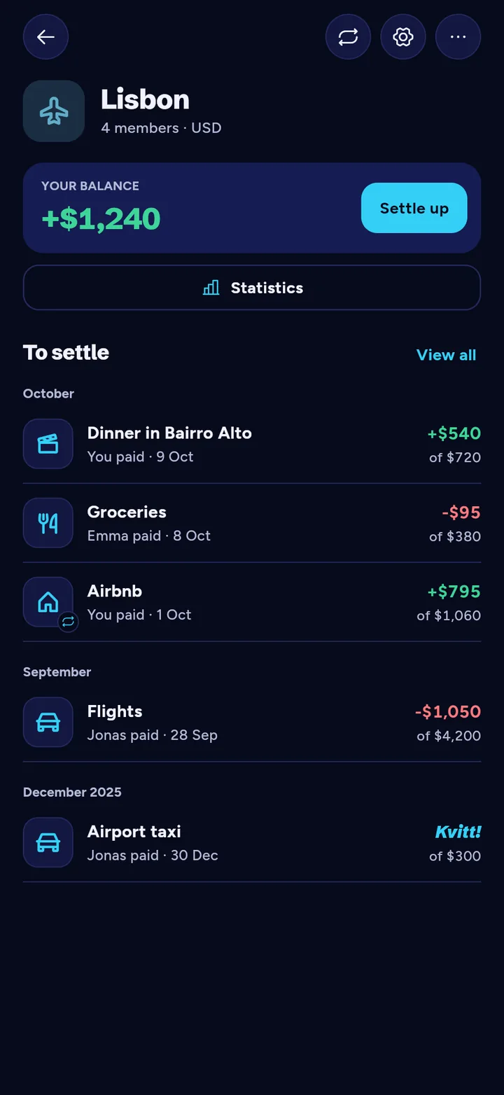 The Lisbon group in dark mode.